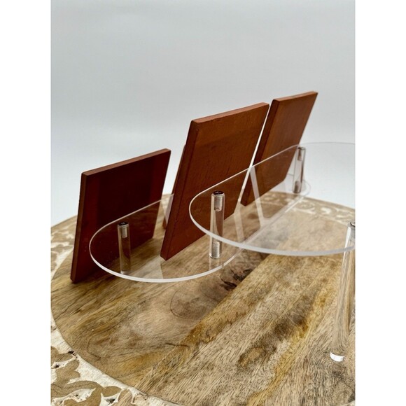 Set 4 MEXICO TALAVERA CERAMIC POTTERY TILES Hand Made 4.25" Sq Coaster Mandala - Picture 3 of 9